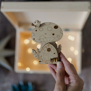 Personalised Christmas Elf Door with Bird