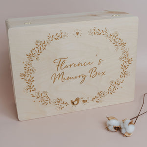 Personalised Little Birds Memory Box