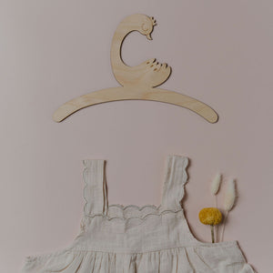 Personalised Duck Child's Wooden Coat Hanger