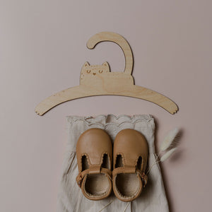 Personalised Cat Child's Wooden Coat Hanger