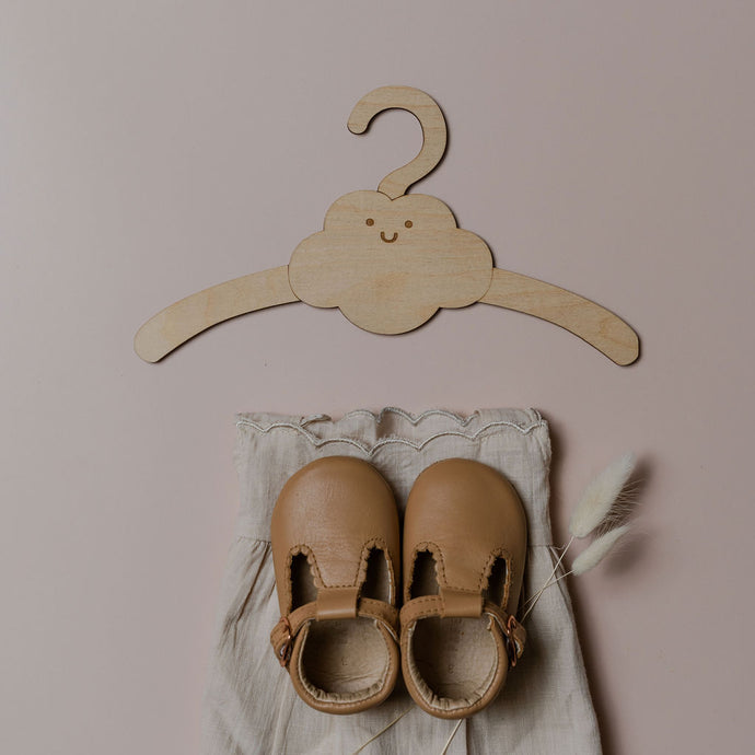 Personalised Cloud Child's Wooden Coat Hanger