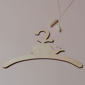 Personalised Whale Child's Coat Hanger