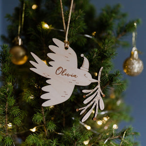 Personalised Christmas Bird Christmas Decoration