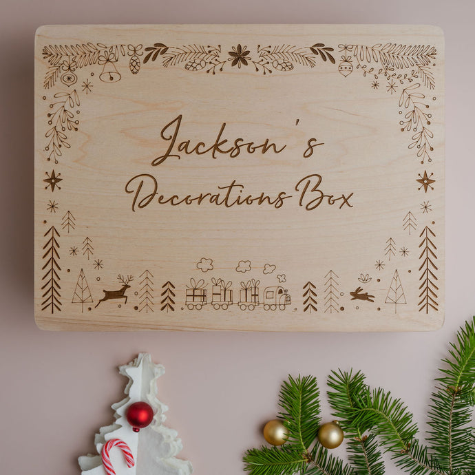Personalised Wooden Decorations Box