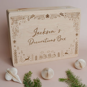 Personalised Wooden Decorations Box