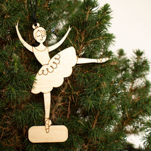 Personalised Swirling Ballerina Christmas Decoration