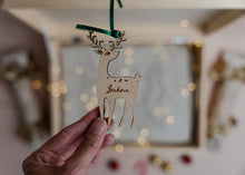 Personalised Wooden Reindeer Christmas Decoration