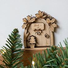 Christmas Elf Door with Christmas Tree detail