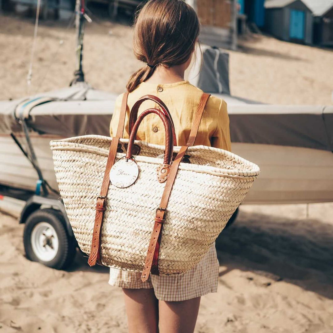 Woven Palm Backpack - Farmers Market Edition
