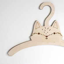Personalised Fox Child's Wooden Coat Hanger