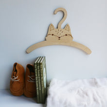 Personalised Fox Child's Wooden Coat Hanger