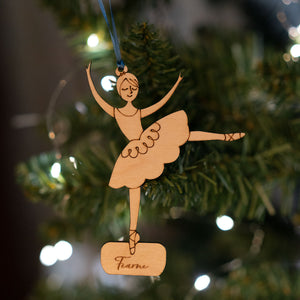 Personalised Swirling Ballerina Christmas Decoration