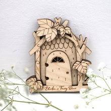 Personalised Wooden Fairy Door with Ivy Design