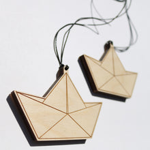 Wooden Paper Boat Decoration